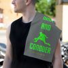 'Dink And Conquer' Dark Grey Rally Towel, 11x18 With Green Text