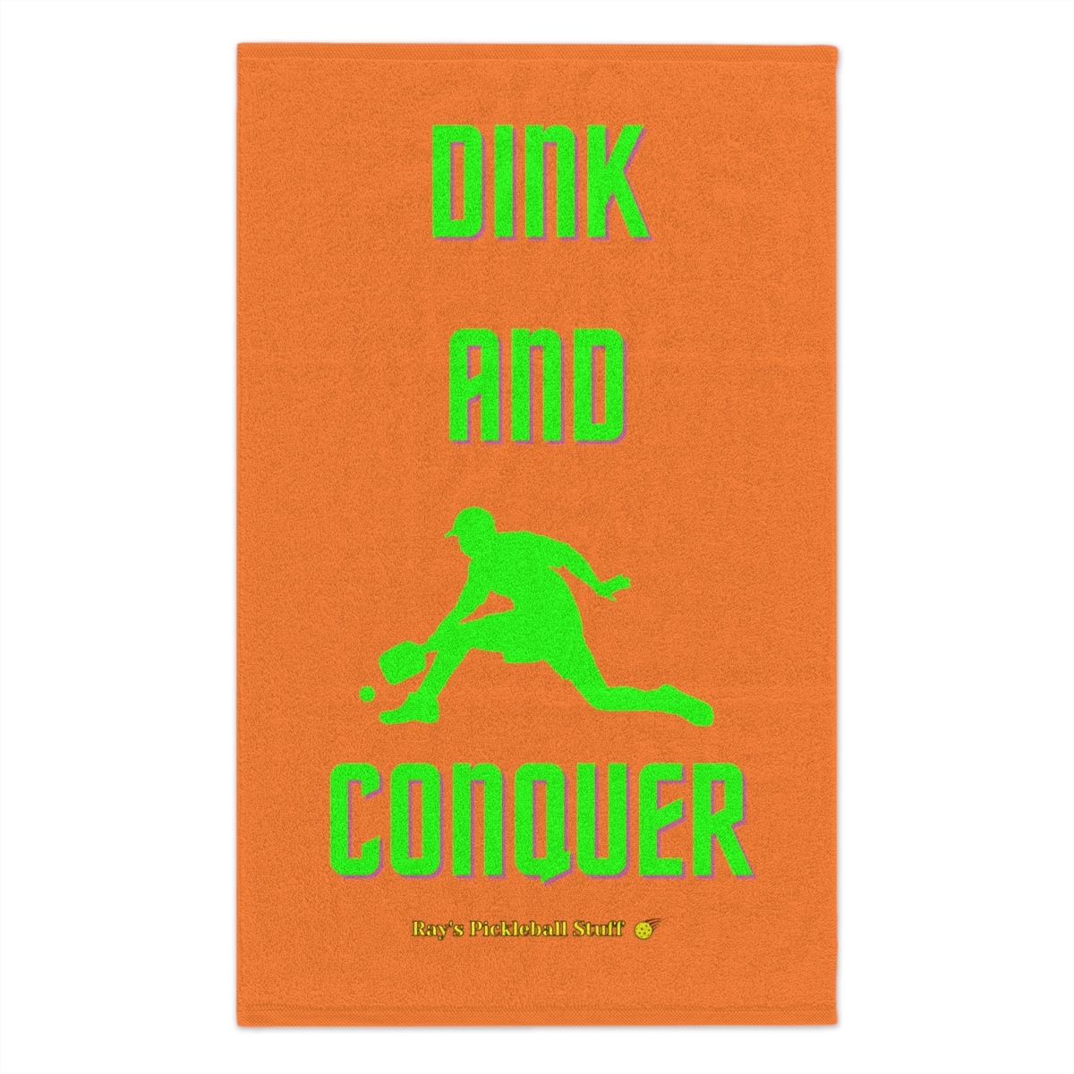 'Dink And Conquer' Crusta Rally Towel, 11x18 With Green Text